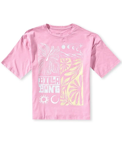 Billabong Big Girls Short Sleeve Summer Oversized T-Shirt
