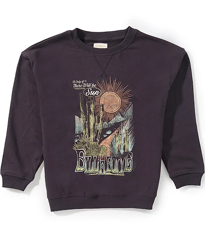 Billabong Big Girls Short Sleeve Sun Chasing Crew Fleece Tee