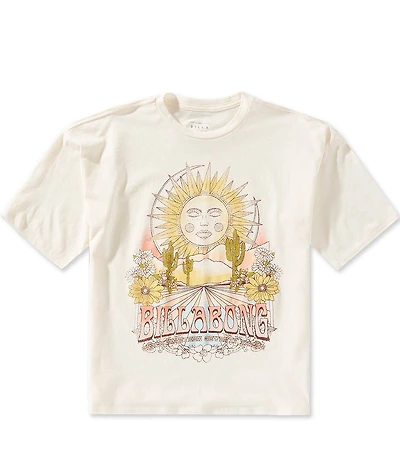 Billabong Big Girls Short Sleeve Sunsets Oversized T-Shirt