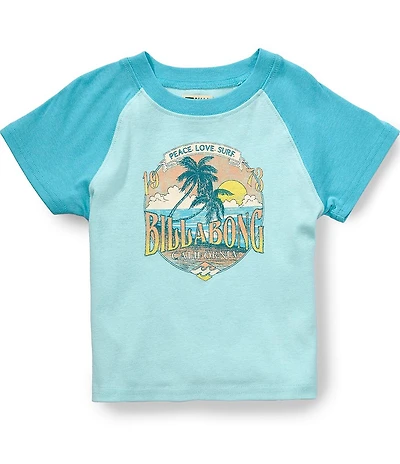 Billabong Big Girls Tropical Mindset Graphic Short Sleeve Raglan Baby T-Shirt