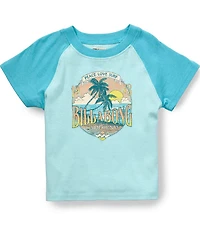 Billabong Big Girls Tropical Mindset Graphic Short Sleeve Raglan Baby T-Shirt