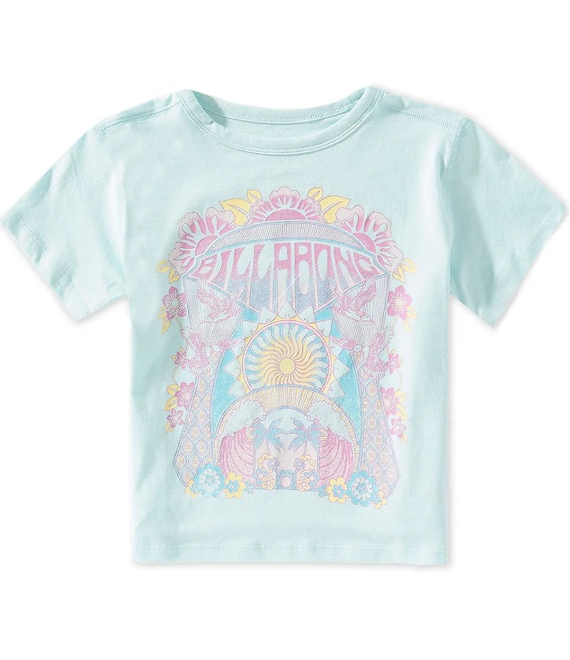Billabong Big Girls Short Sleeve Wave Of Change Sun Graphic Oversized T-Shirt