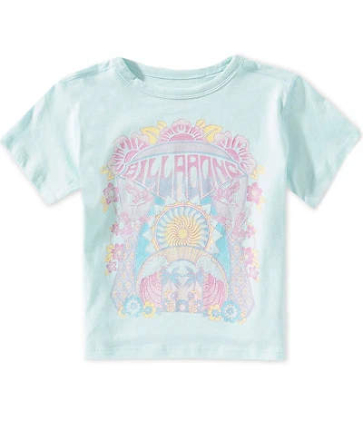 Billabong Big Girls Short Sleeve Wave Of Change Sun Graphic Oversized T-Shirt