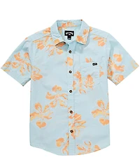 Billabong Little Boys Short-Sleeve Sundays Printed Poplin Shirt