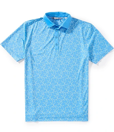 BLACK CLOVER Short Sleeve Lucky Toss Mesh Polo