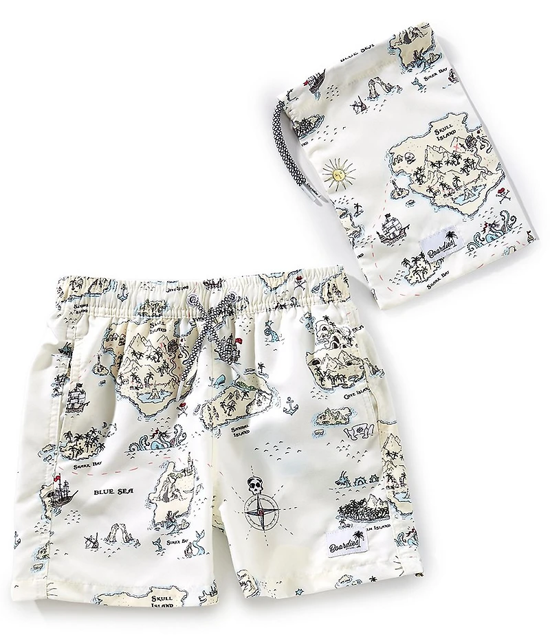 Boardies Little/Big Boys Treasure Map Swim Trunks