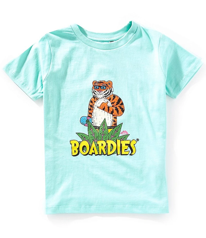 Boardies Little/Big Boys Short Sleeve Kids Tiger T-Shirt