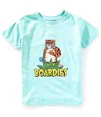 Boardies Little/Big Boys Short Sleeve Kids Tiger T-Shirt