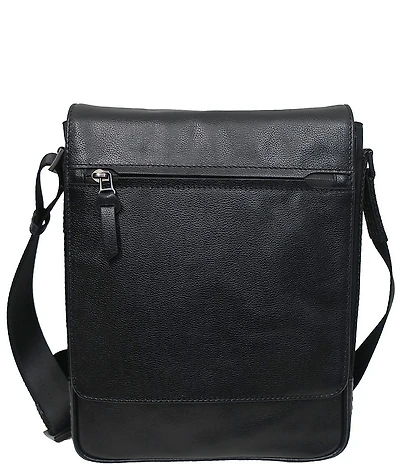 BOCONI Garth Coated Zipper Leather Crossbody Bag