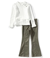 Bonnie Jean Big Girls Long-Sleeve Knit Top & Faux-Suede Pull-On Pants