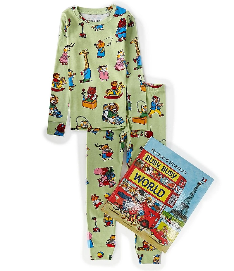 Books To Bed Little/Big Boys Busy Busy World 2-Piece Pajama & Book Set