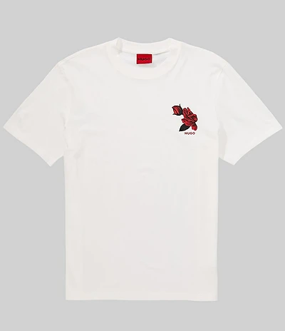 BOSS Dikerd Rose Graphic Short Sleeve T-Shirt