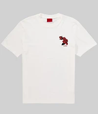 BOSS Dikerd Rose Graphic Short Sleeve T-Shirt