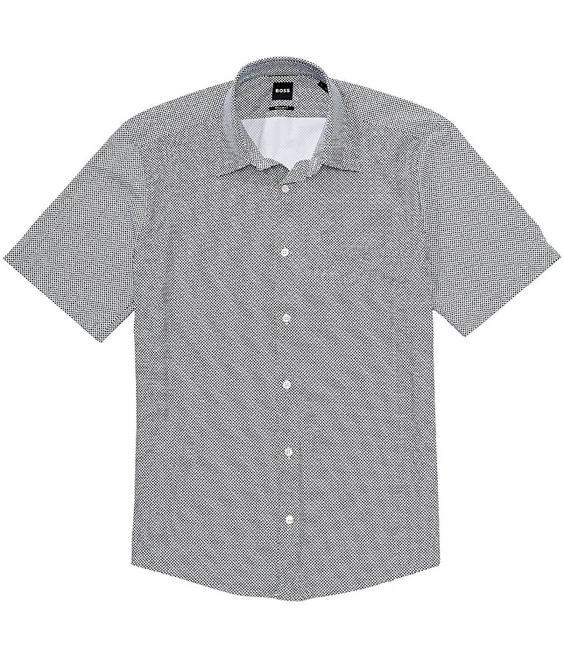 BOSS Liam Printed Stretch Short Sleeve Woven Shirt