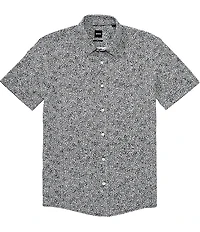 BOSS Slim Fit P-Roan Short Sleeve Woven Shirt