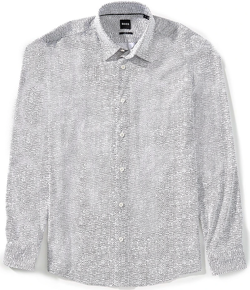 BOSS Slim Fit P-Roan Stretch Long Sleeve Woven Shirt
