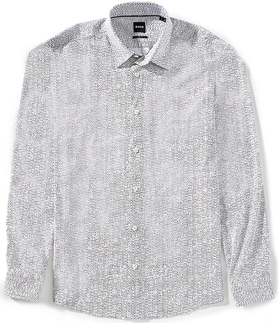 BOSS Slim Fit P-Roan Stretch Long Sleeve Woven Shirt