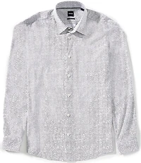 BOSS Slim Fit P-Roan Stretch Long Sleeve Woven Shirt