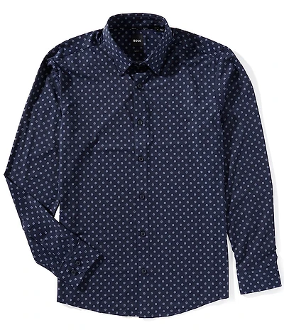 BOSS Slim Fit Performance Stretch Roan Long Sleeve Woven Shirt