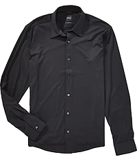 BOSS Slim Fit Roan Textured Stretch Long Sleeve Woven Shirt