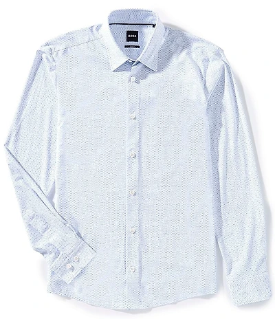 BOSS Slim Fit Stretch Roan Long Sleeve Woven Shirt