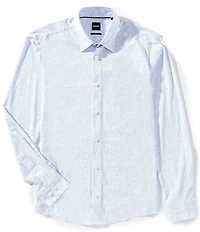 BOSS Slim Fit Stretch Roan Long Sleeve Woven Shirt