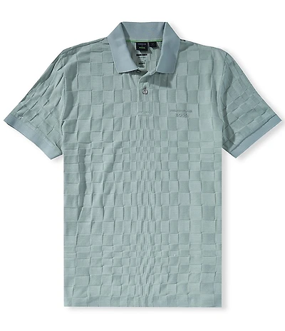 BOSS Spirit Jacquard Short Sleeve Polo Shirt