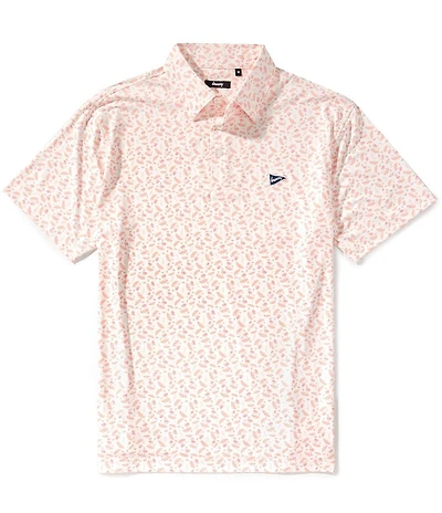 Breezy Caddylac Printed Short Sleeve Performance Polo