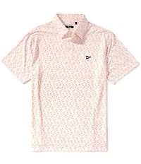 Breezy Caddylac Printed Short Sleeve Performance Polo