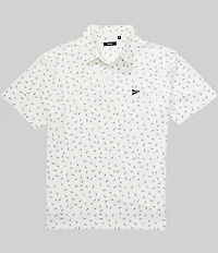 Breezy Golf Yacht Party Printed Short Sleeve Polo Shirt