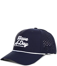 Breezy Have A Day Perforated Rope Hat