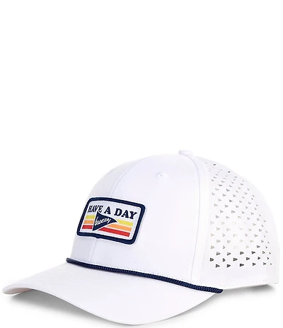 Breezy Have A Day Perforated Rope Hat