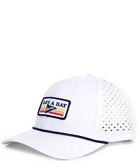 Breezy Have A Day Perforated Rope Hat