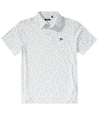 Breezy Pace Of Play Printed Short Sleeve Performance Polo