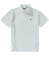 Breezy Short Sleeve Knit Clovers Polo Shirt