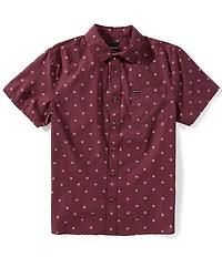 Brixton Charter Micro Floral Print Short Sleeve Woven Shirt