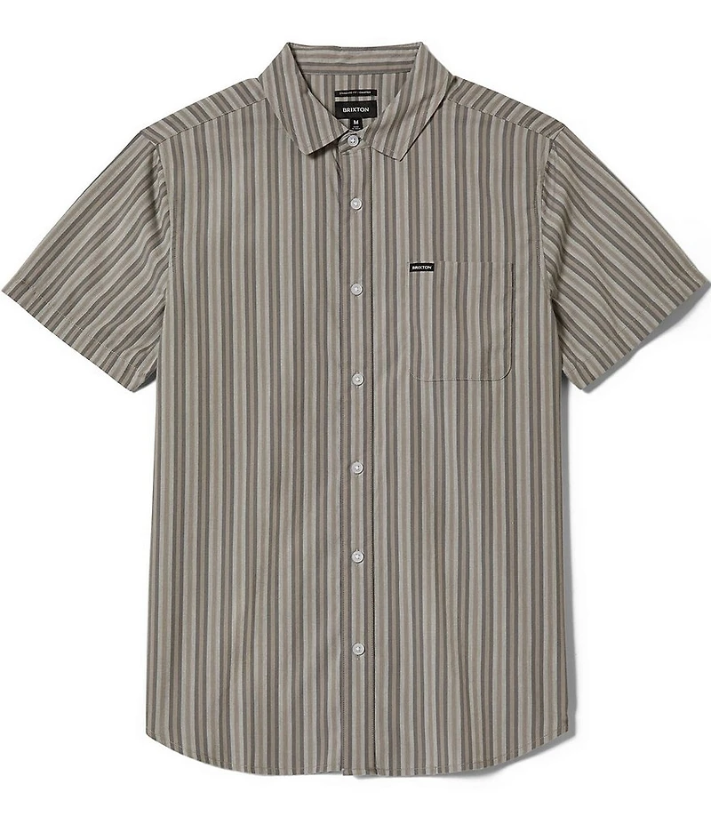 Brixton Charter Stripe Short Sleeve Woven Shirt
