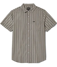 Brixton Charter Stripe Short Sleeve Woven Shirt