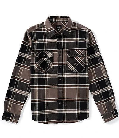 Brixton Large Plaid Long Sleeve Yarn Dyed Flannel Shirt