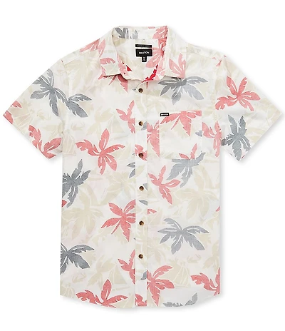 Brixton Short Sleeve Charter Tropical Print Woven Shirt