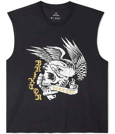 Brixton Wolcott Skull Sleeveless Muscle T-Shirt