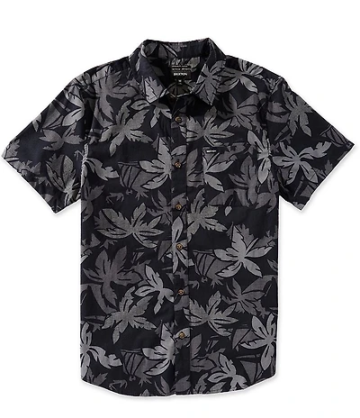 Brixton Woven Short Sleeve Spread Collar Charter Print Shirt