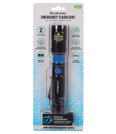 Brookstone Emergency Flashlight