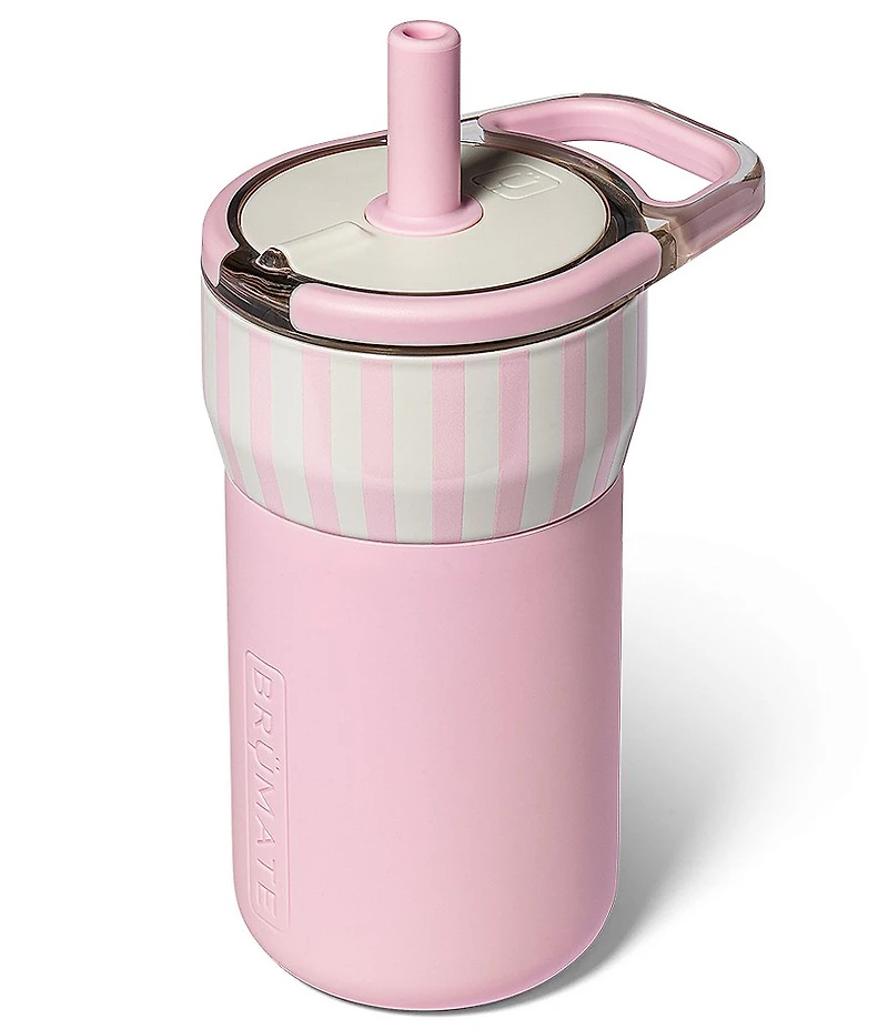 Brumate Strawberries & Cream Stripe Leap Kids Straw Tumbler, 12 oz.