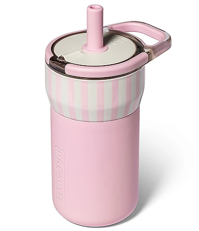 Brumate Strawberries & Cream Stripe Leap Kids Straw Tumbler, 12 oz.