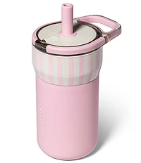 Brumate Strawberries & Cream Stripe Leap Kids Straw Tumbler, 12 oz.