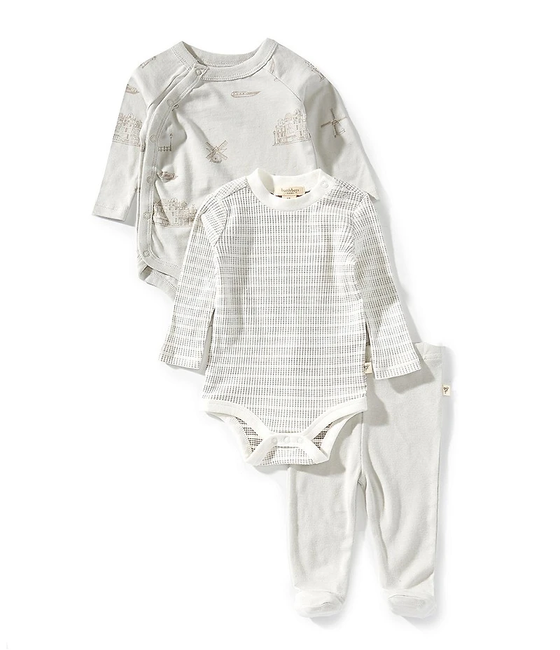 Burt's Bees Baby Boys Amsterdam Bodysuit & Pants 3-Piece Set
