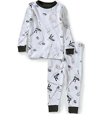 Burt's Bees Baby Boys Organic Cotton Long Sleeve Hockey Season Top & Pajama Pants Set