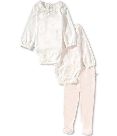 Burt's Bees Baby Girls Organic Cotton 3pc Origami Bodysuit & Pants Set
