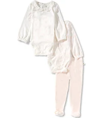 Burt's Bees Baby Girls Organic Cotton 3pc Origami Bodysuit & Pants Set